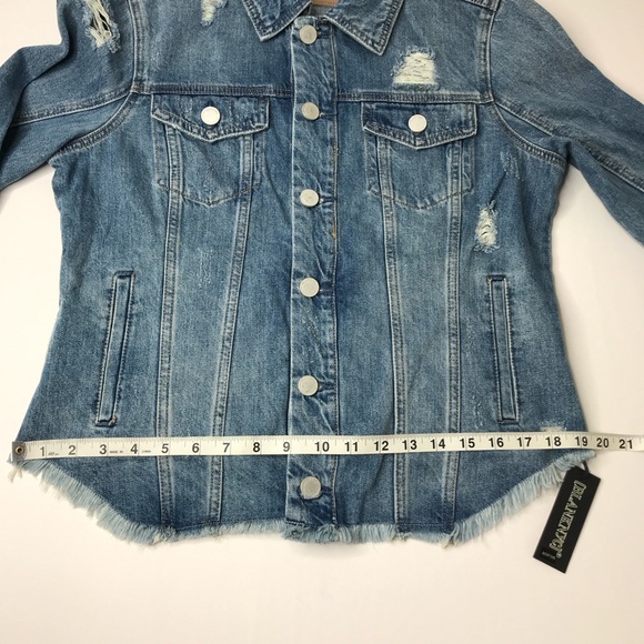 Blank NYC Light Blue Distressed Jean Jacket Women’s Small - Picture 10 of 11